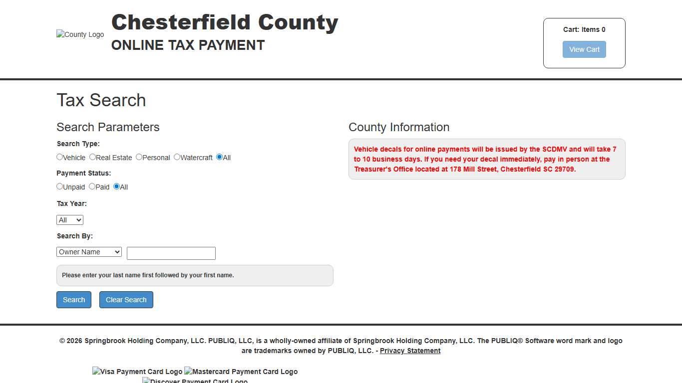 Online Tax Payment Center